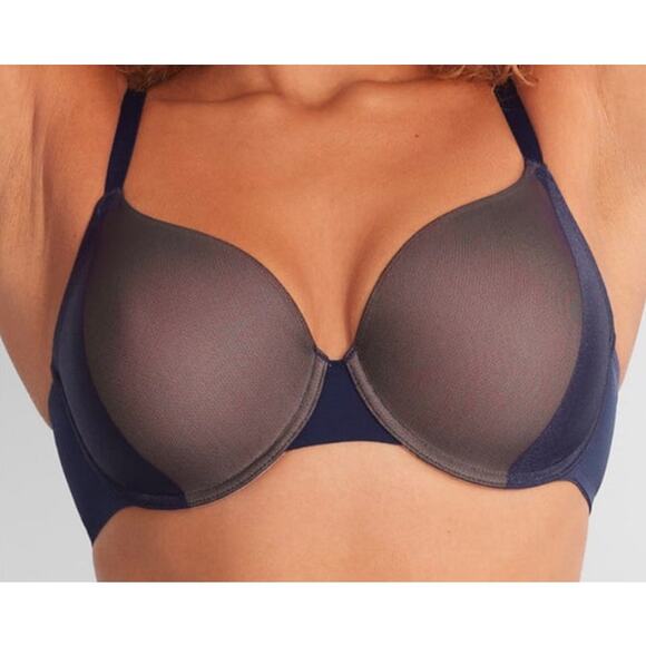 Natori Bra 731311 Side Effect Full Fit Contour Underwire blue size 32DDD 32F - Picture 1 of 6